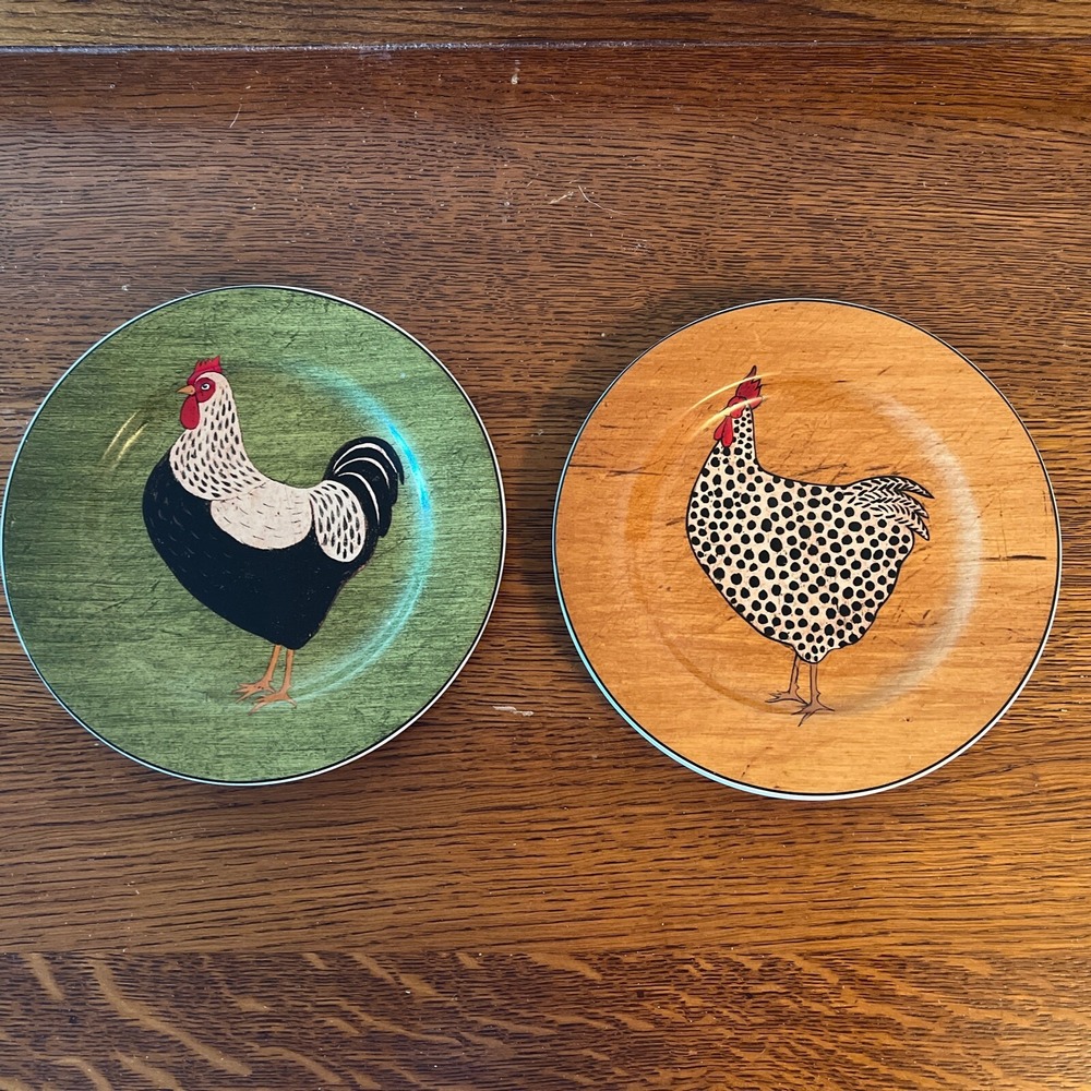 Two Rooster Plates Brandon House by Sakura Country Quartet